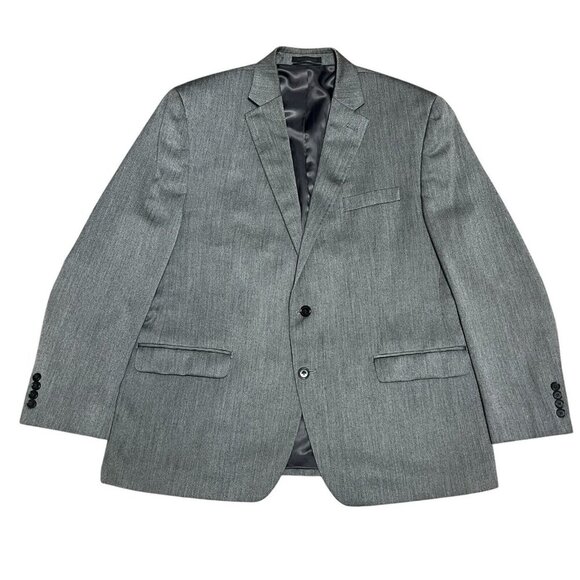 Lauren Ralph Lauren Suit Jacket Men’s 46R Sport Coat Gray Silver Herringbone - Picture 1 of 14
